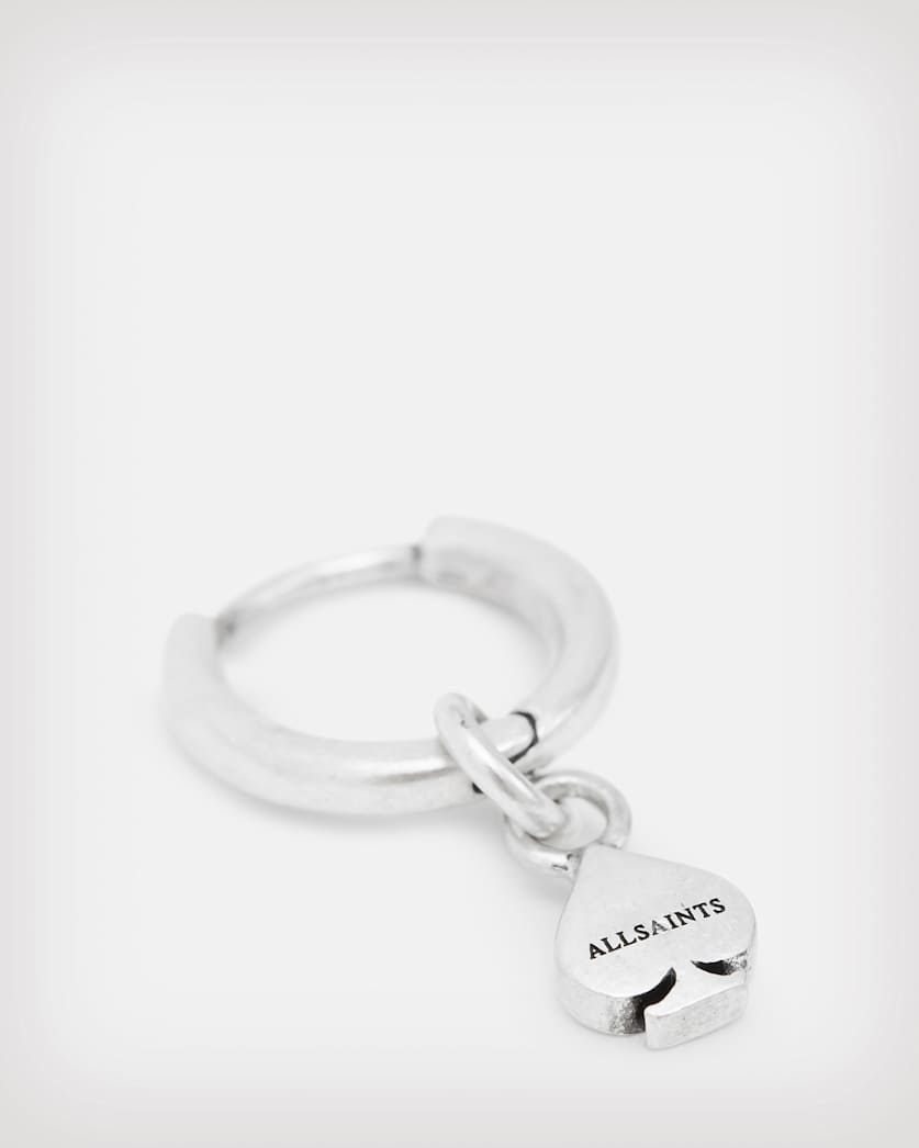 Spade Sterling Silver Hoop Earring