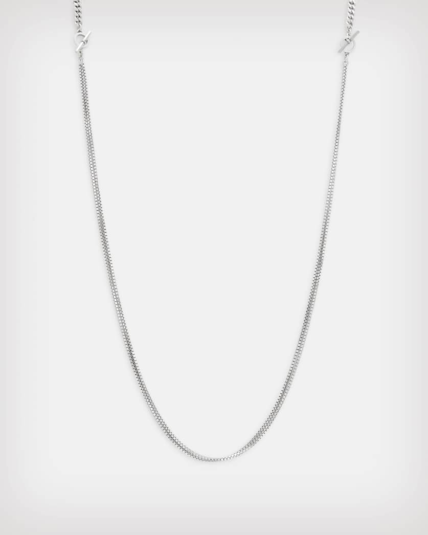Dino 2-In-1 Chain Sterling Silver Necklace