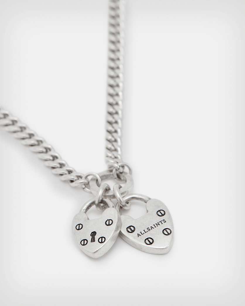 Double Heartlock Sterling Silver Necklace