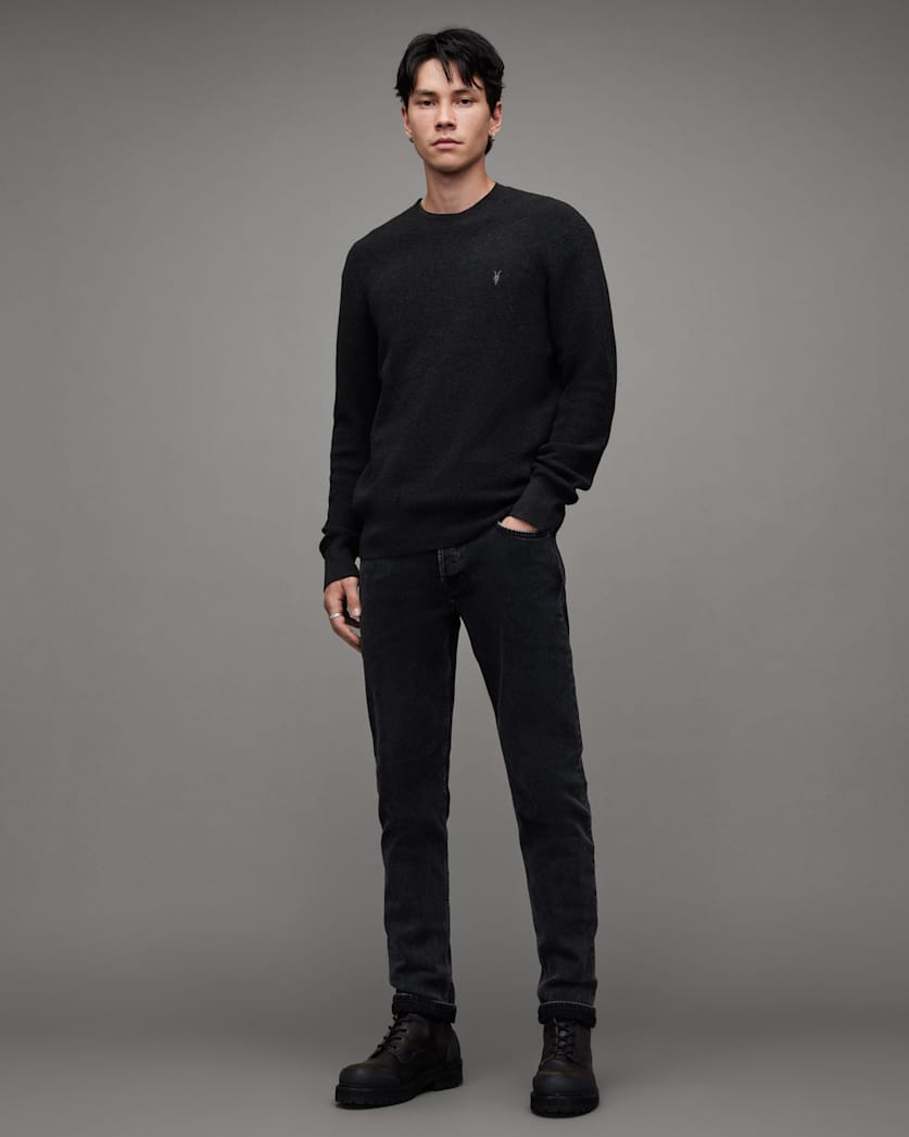 Aspen Waffle Crew Neck Ramskull Jumper