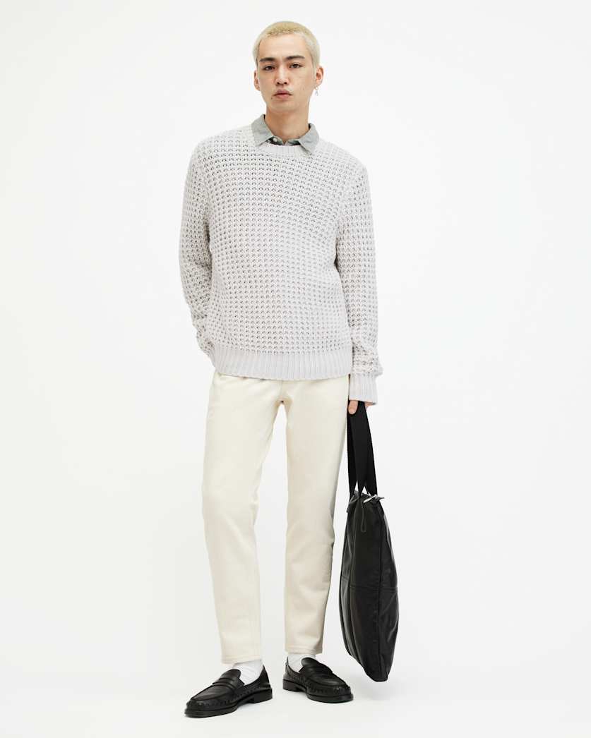 Illund Waffle Stitch Crew Neck Jumper