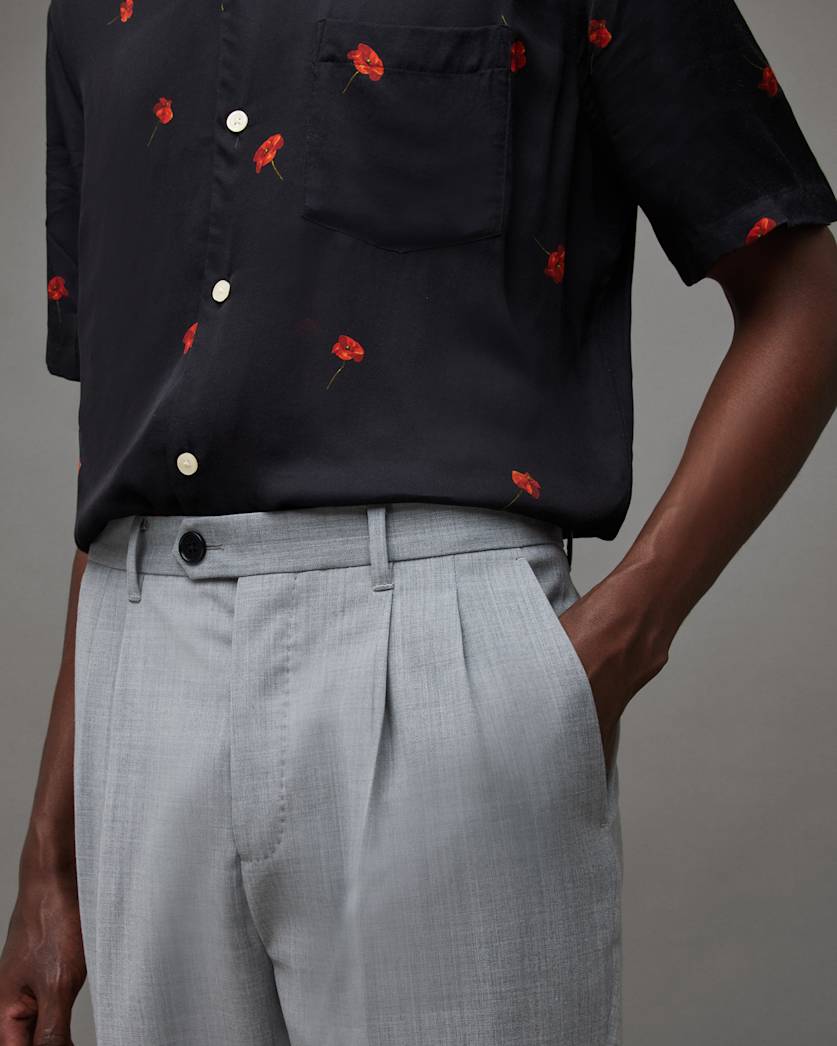 Buller Wool Blend Cropped Slim Trousers