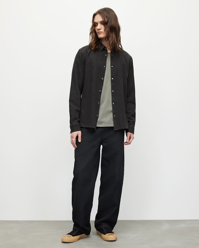 Gleason Press Stud Ramskull Denim Shirt