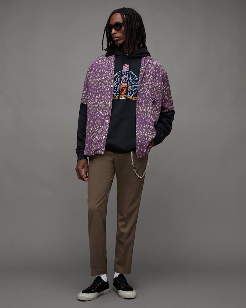 Ikuma Leopard Print Relaxed Fit Shirt