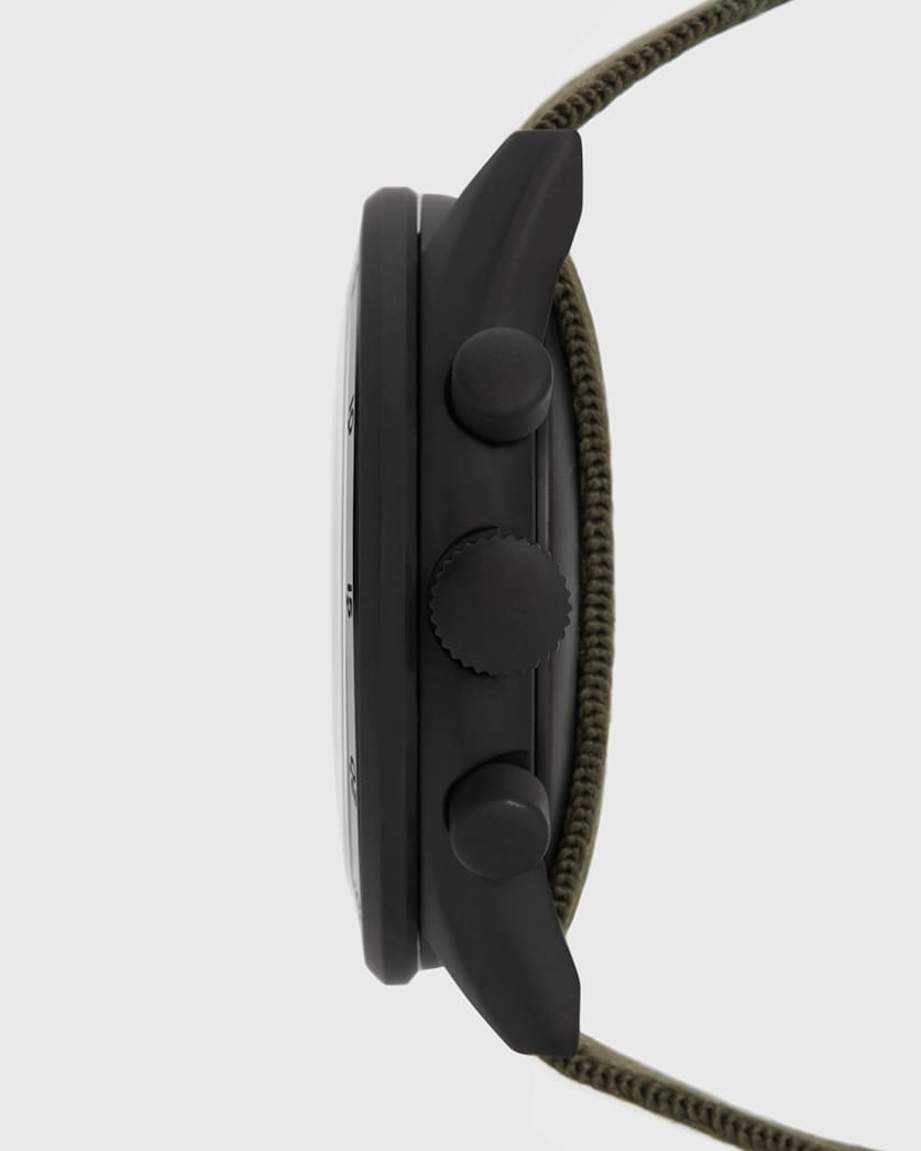 Subtitled I Stainless Steel Nylon Watch