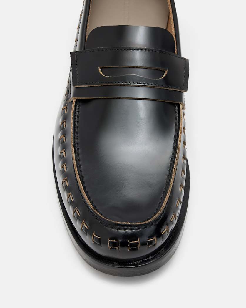Sammy High Shine Leather Loafers