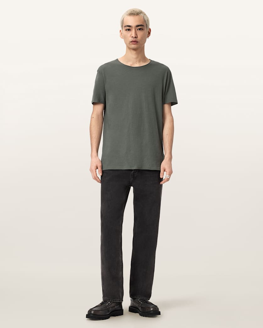 Figure Crew Neck Raw Edge T-Shirt