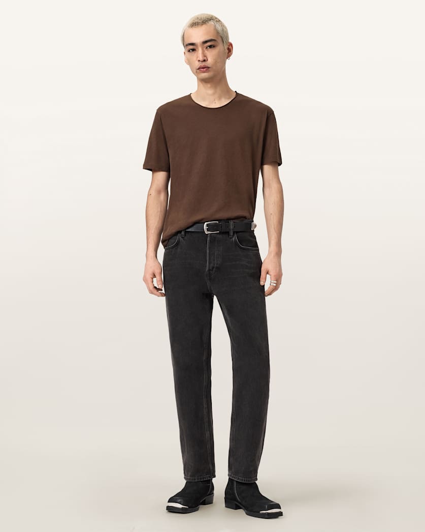 Figure Crew Neck Raw Edge T-Shirt