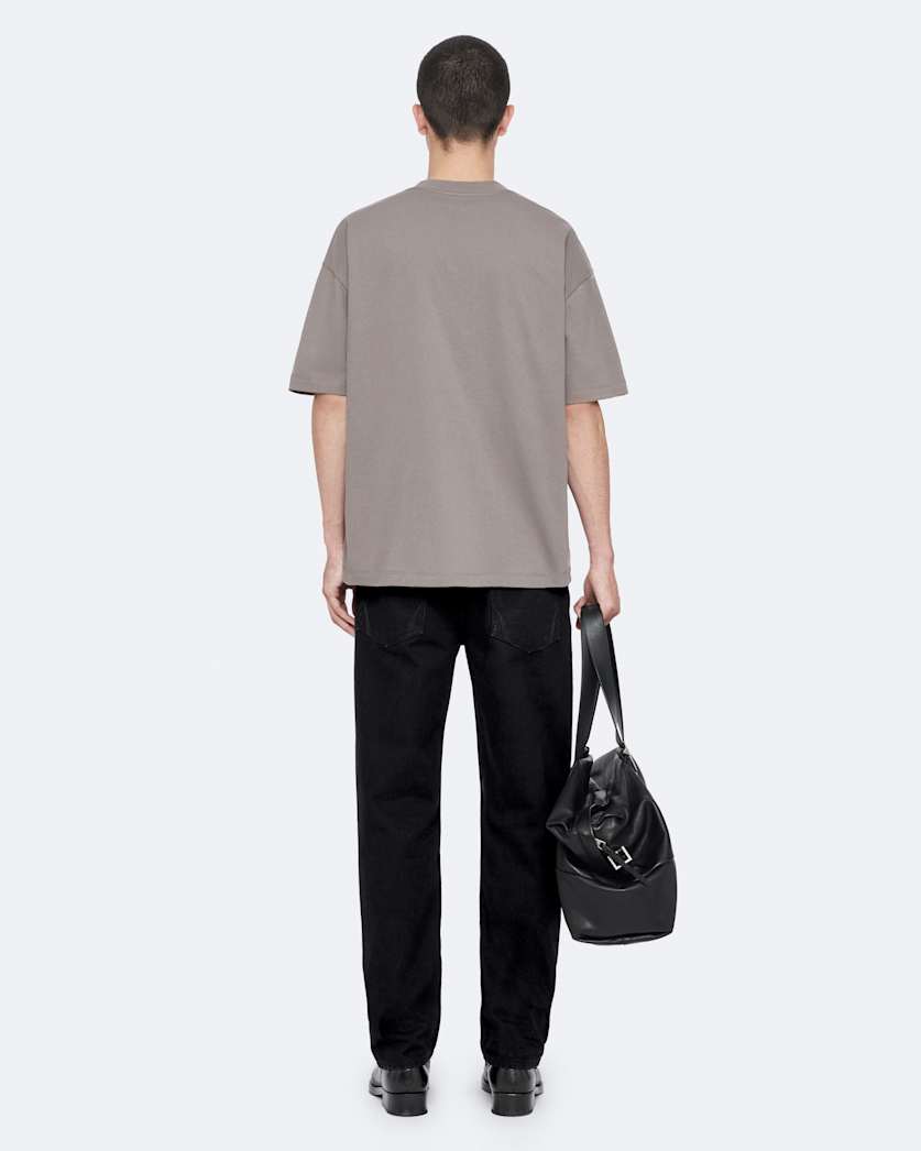 Flocked-logo oversized cotton T-shirt