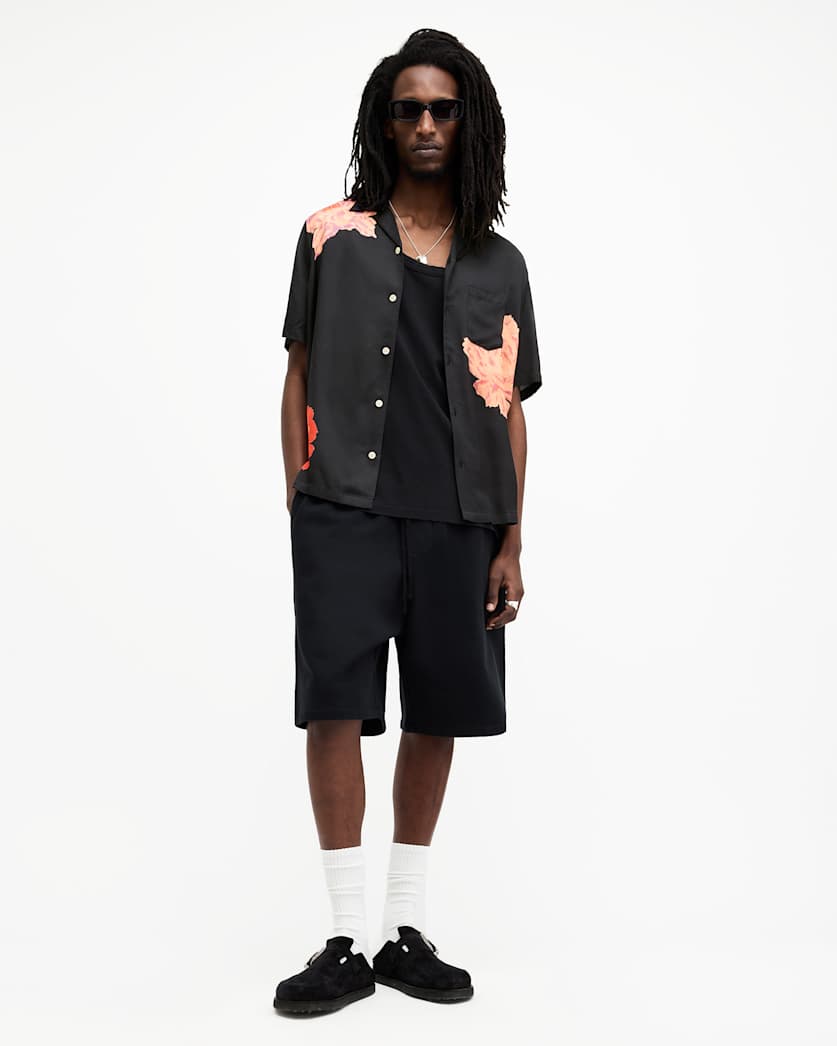 Roze Floral Print Relaxed Fit Shirt