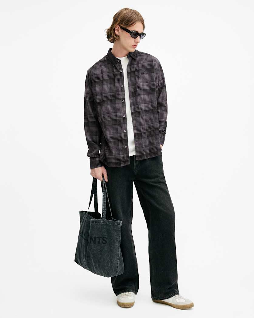 Sonik Brushed Checked Relaxed FIt Shirt