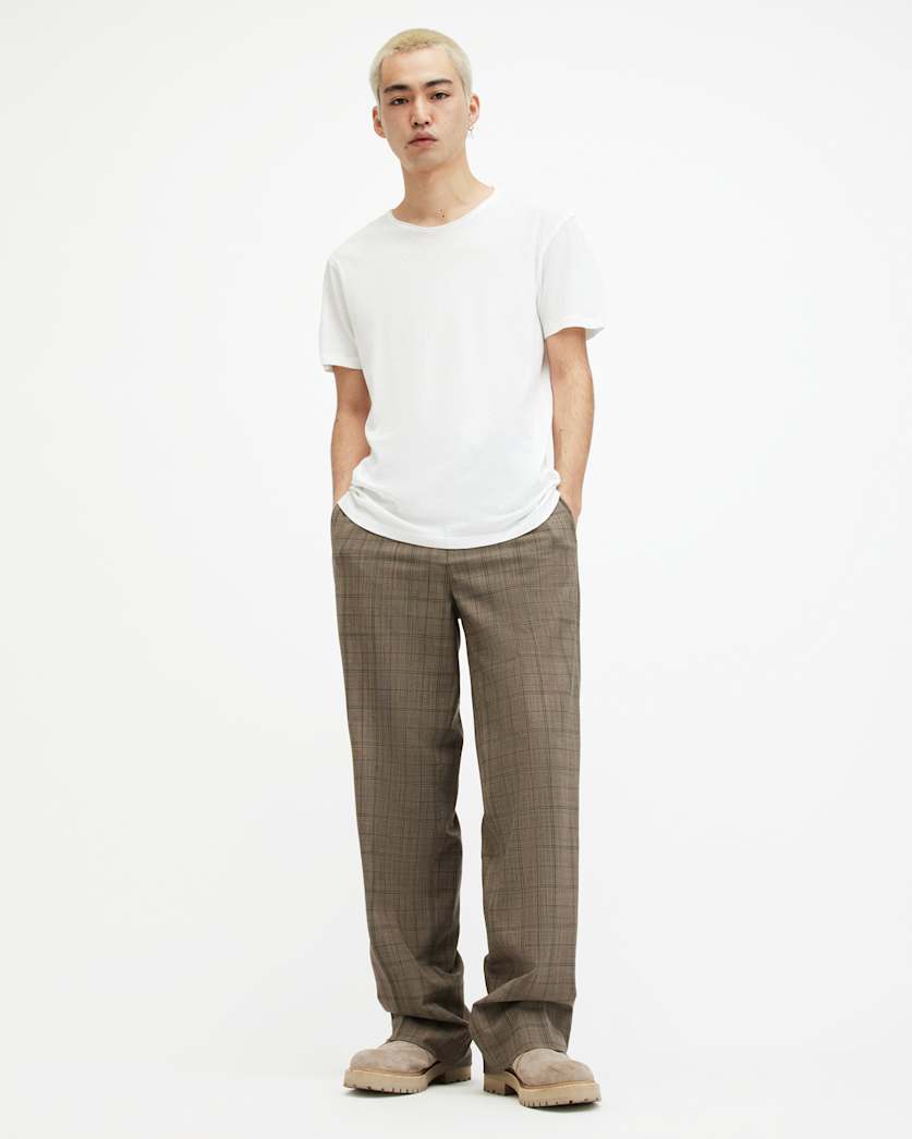 Figure Crew Neck Raw Edge T-Shirt