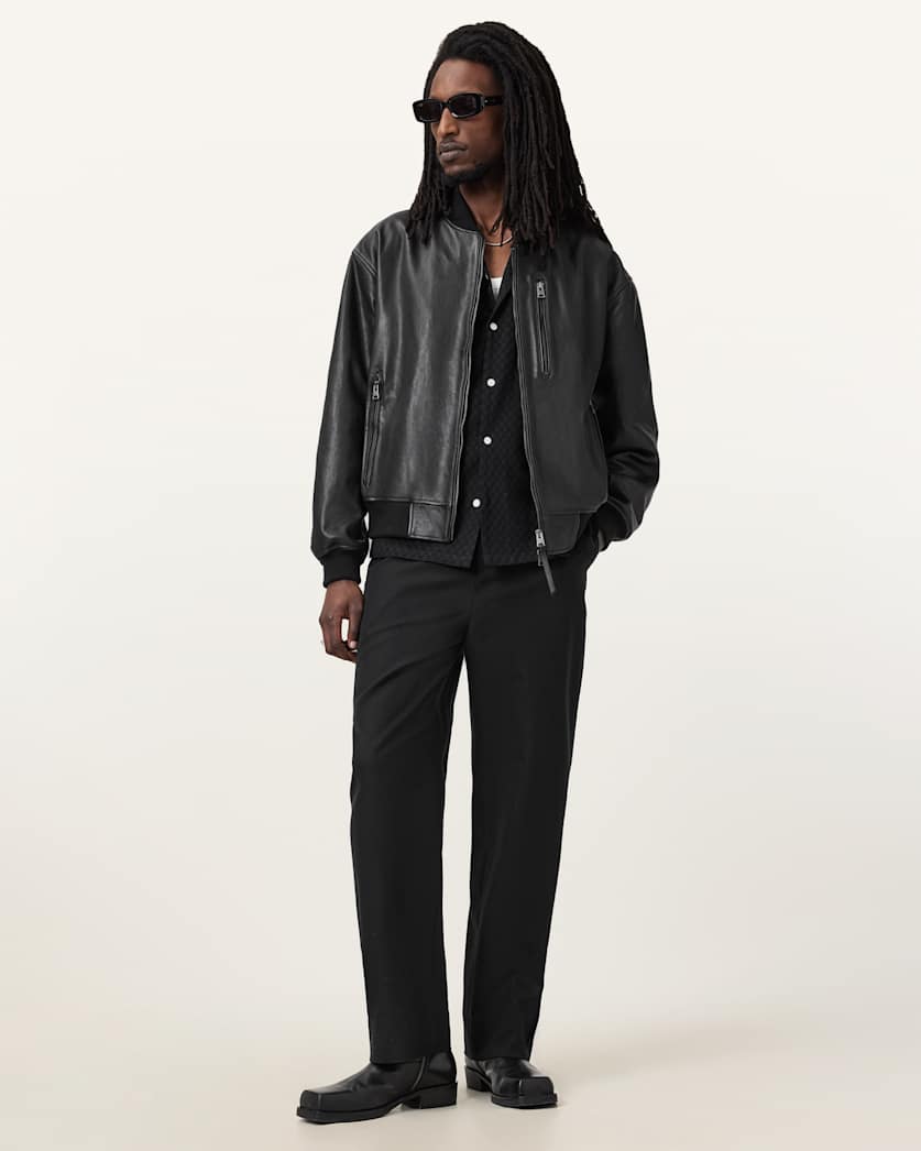 Kino Oversized Leather Bomber