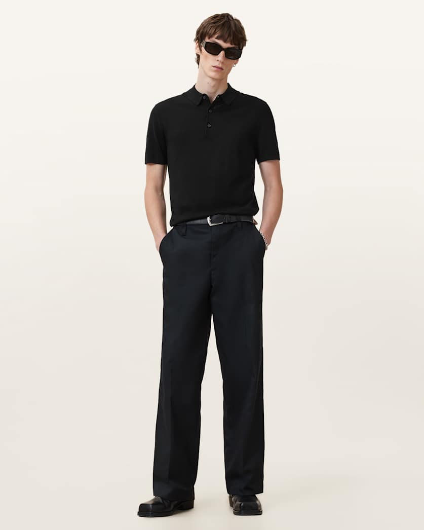 Maes Merino Short Sleeve Polo Shirt