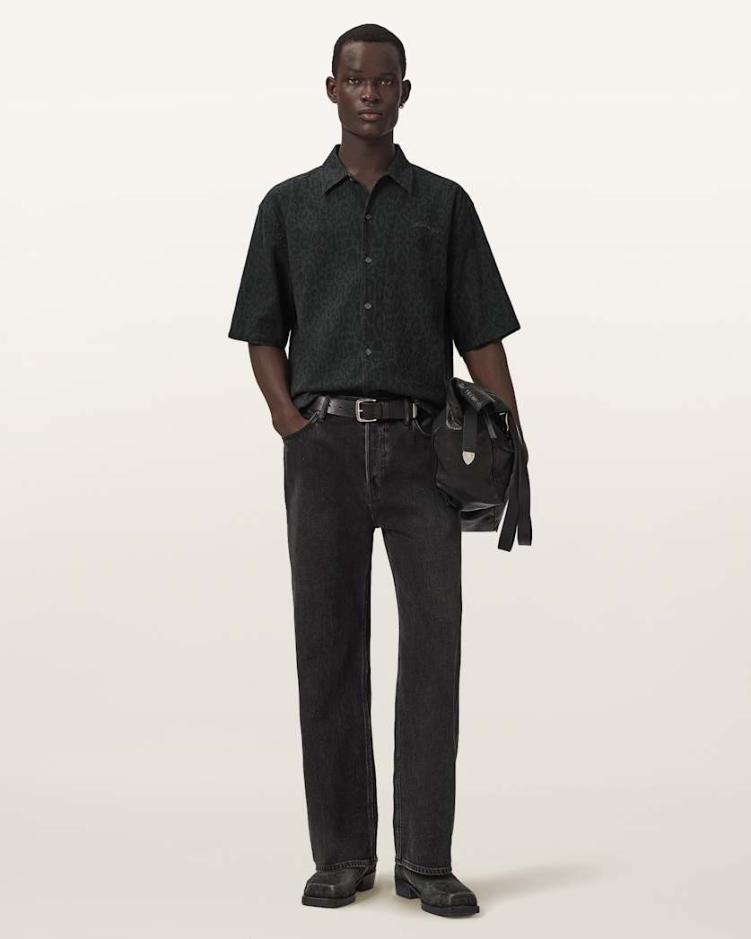 Leopardo Oversized Linen Blend Shirt