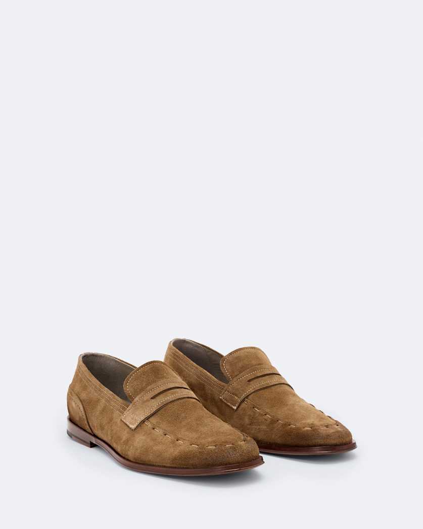 Jules Hand-Stitched Suede Loafers