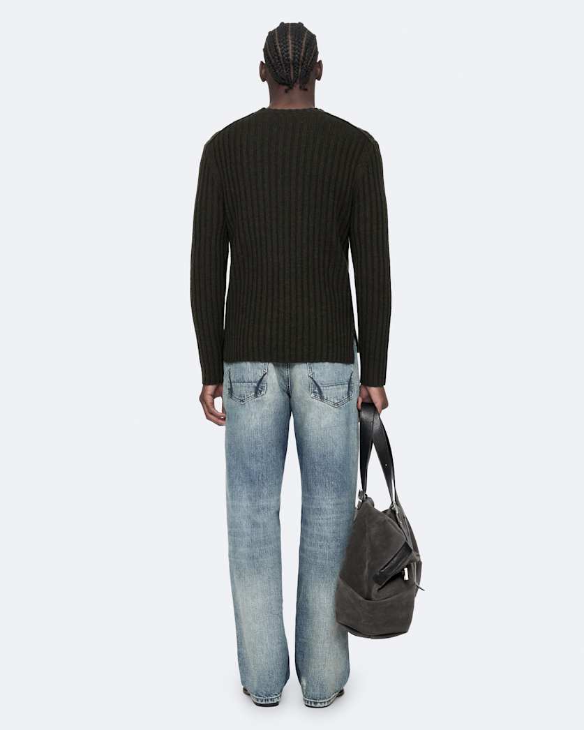Crew-neck ribbed jumper