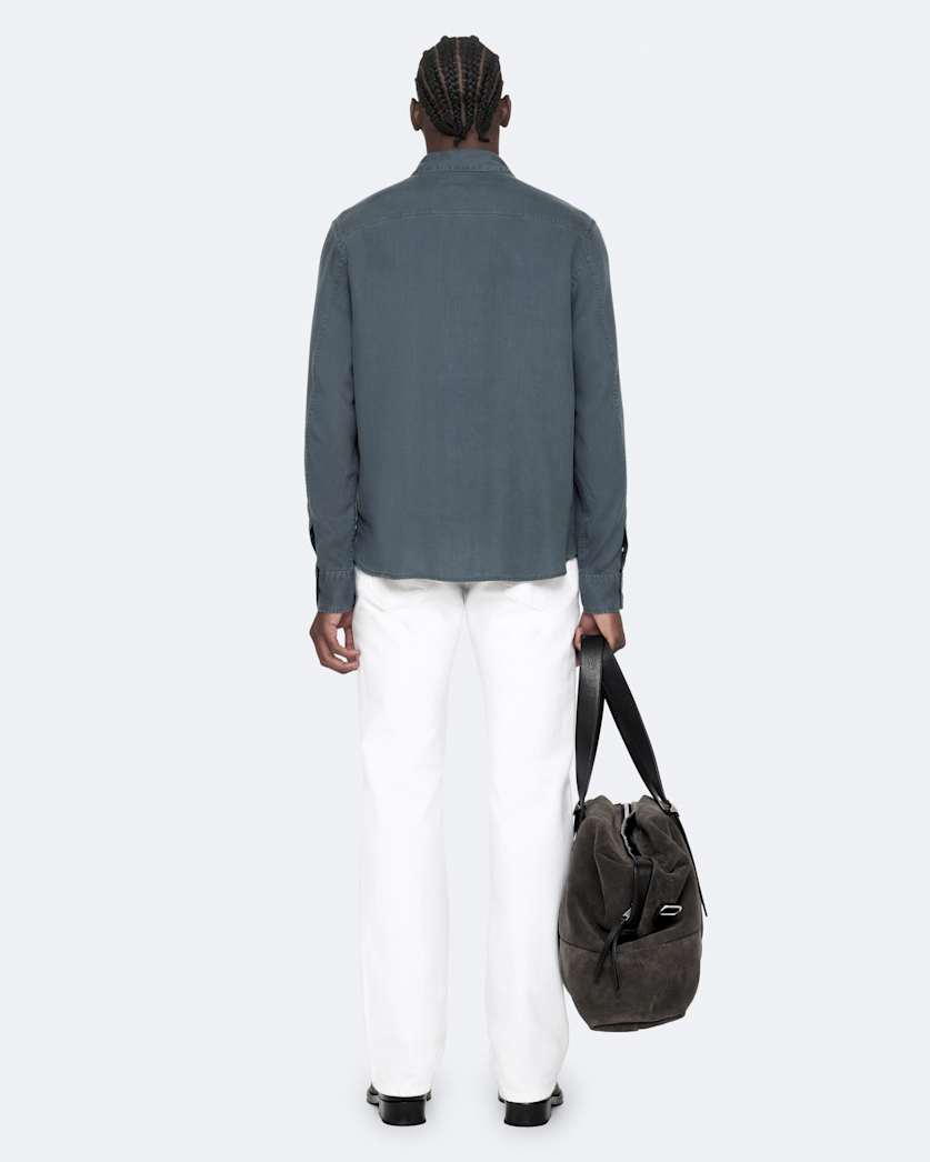 Regular-fit tencel shirt with pockets