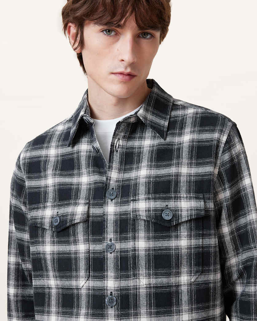Hamura Checked Relaxed Fit Shirt