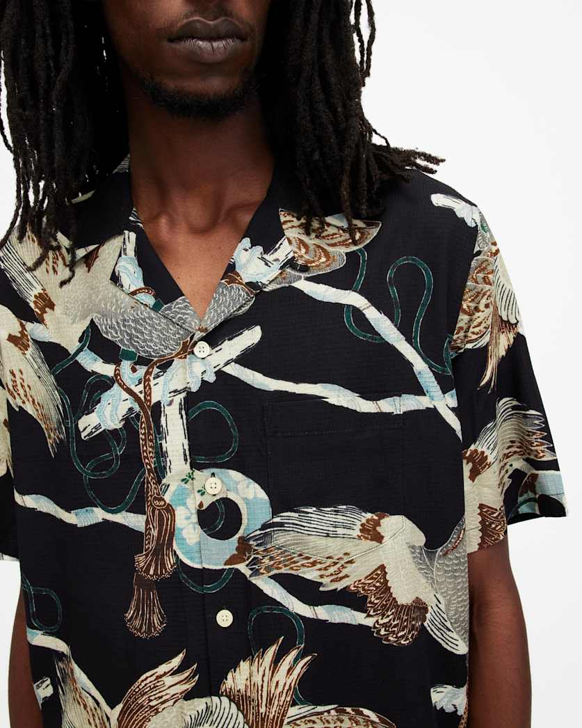 Buzzard Printed Relaxed Fit Shirt