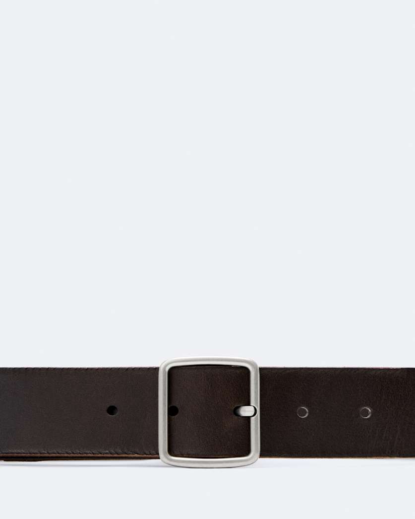 Miller Bar-Buckle Leather Belt
