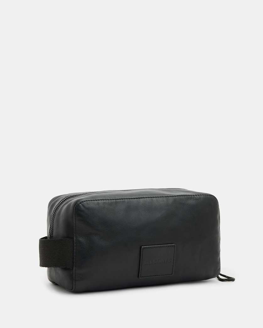 Kobe Leather Logo Printed Wash Bag