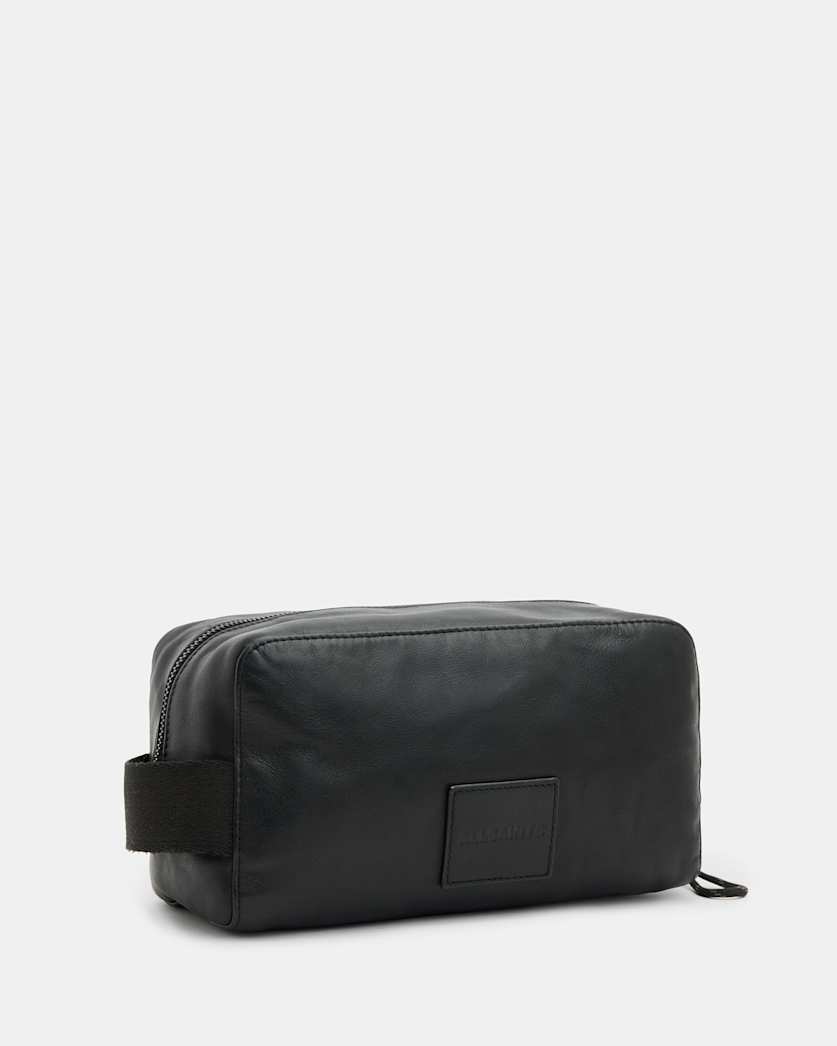 Kobe Leather Logo Printed Wash Bag