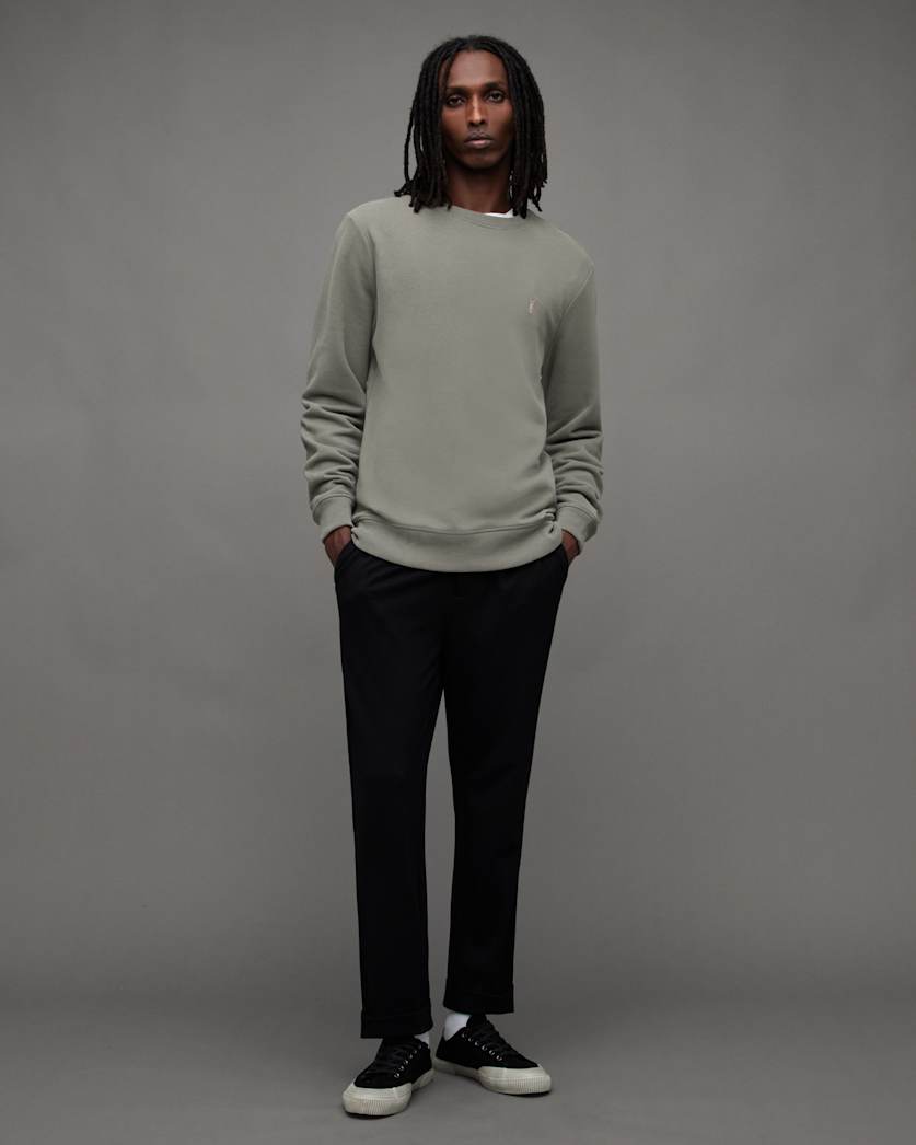 Raven Contrast Crew Neck Ramskull Sweatshirt