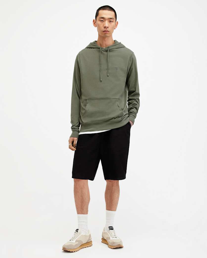 Brace Pullover Brushed Cotton Hoodie