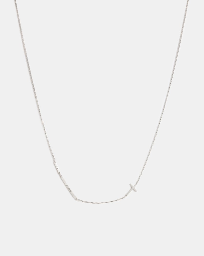 Cross Bar Sterling Silver Necklace