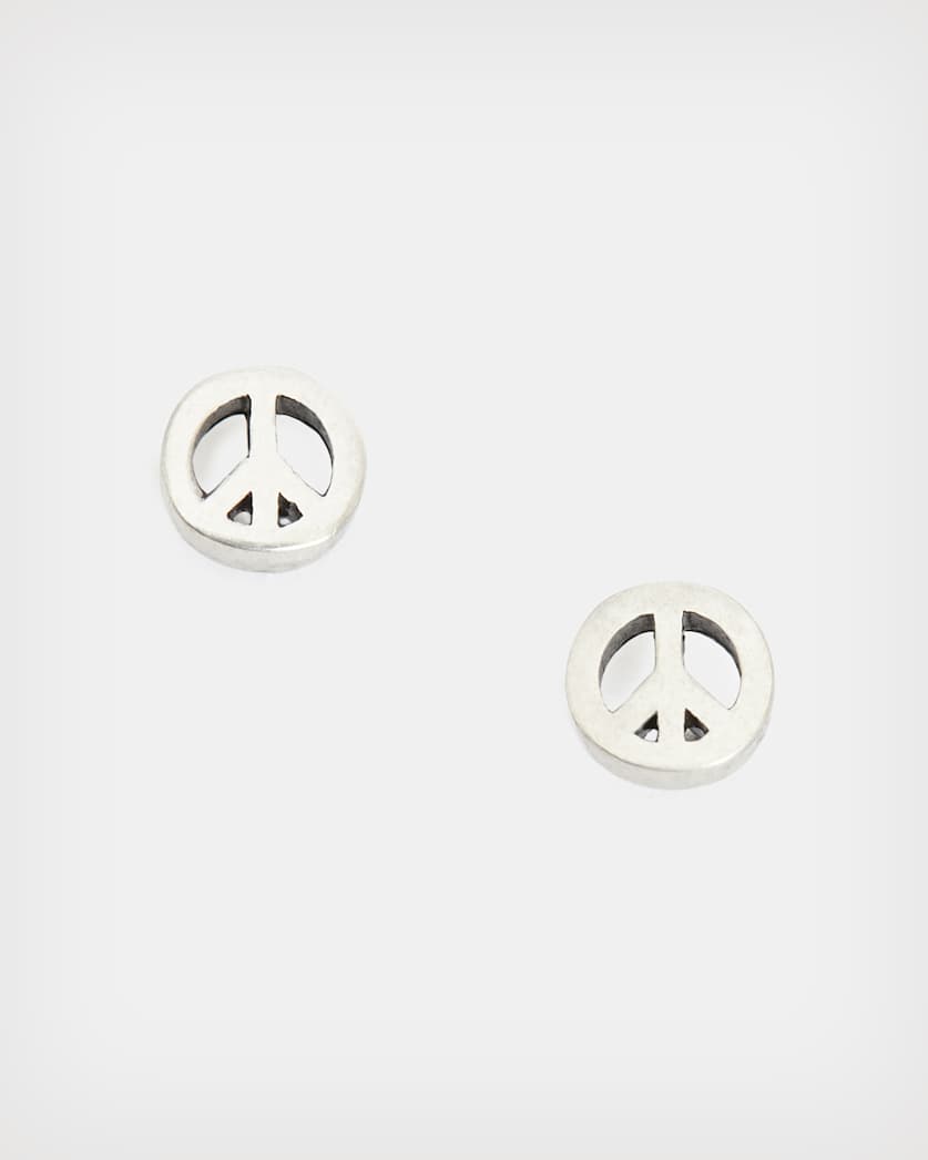Peace Sterling Silver Mini Stud Earrings