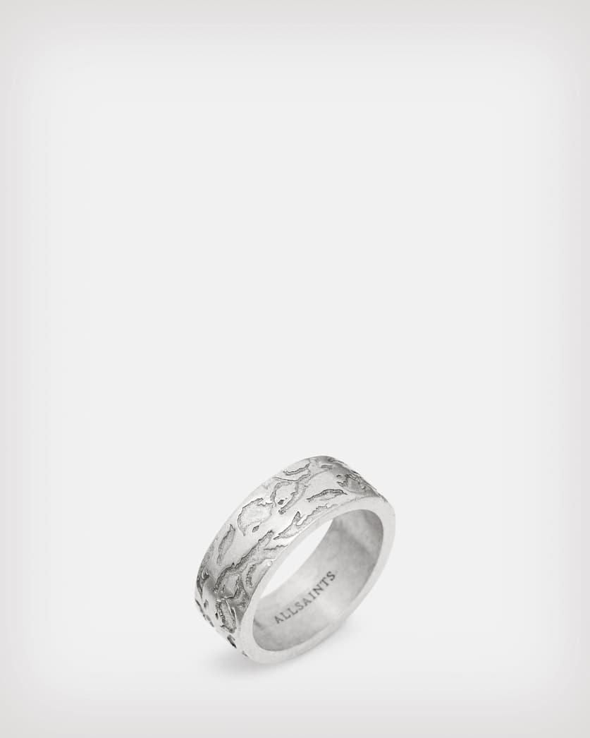 Tiga Camo Sterling Silver Band Ring