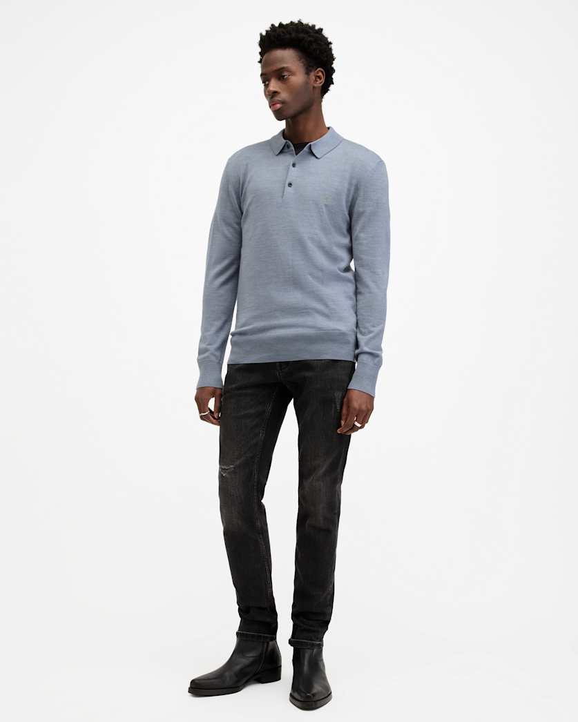 Mode Merino Long Sleeve Polo Shirt