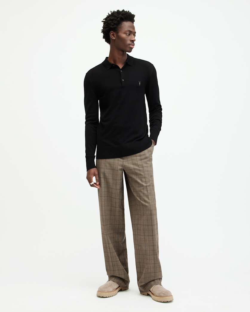 Mode Merino Long Sleeve Polo Shirt