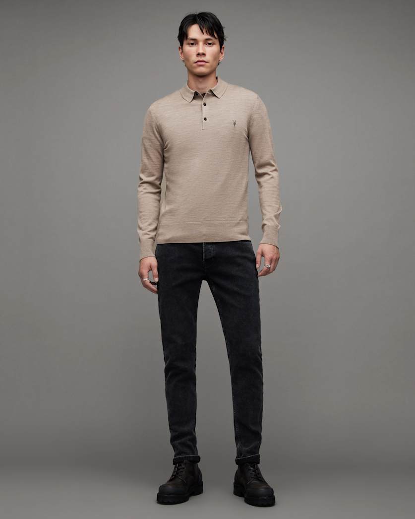 Mode Merino Long Sleeve Polo Shirt