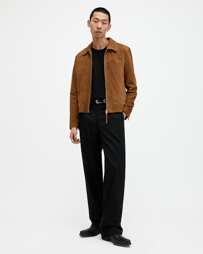 Tanner Suede Zip Through Jacket