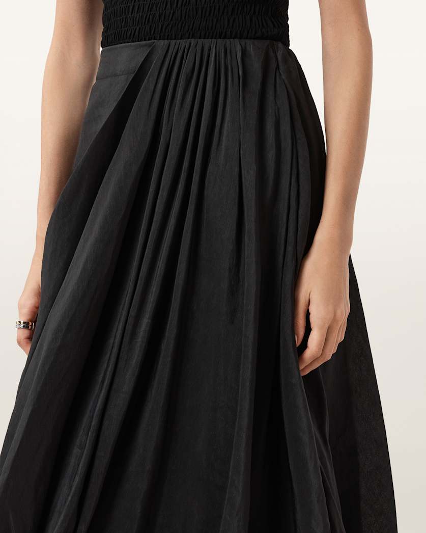 Nia Draped Midi Skirt