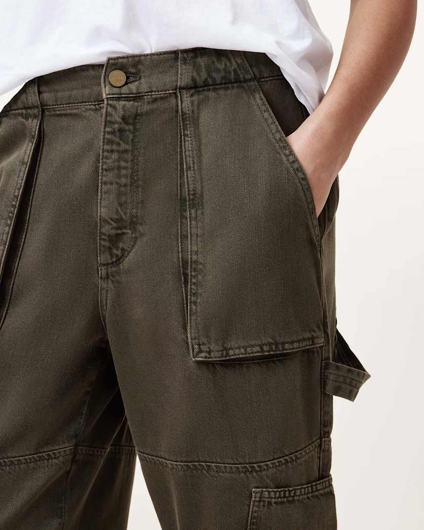 Mila Tapered Denim Cargo Trousers