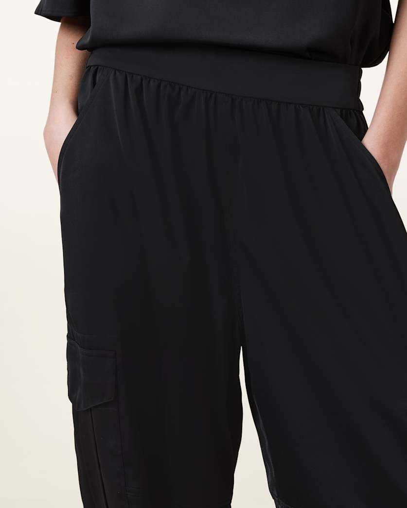 Kaye Relaxed Fit Satin Trousers