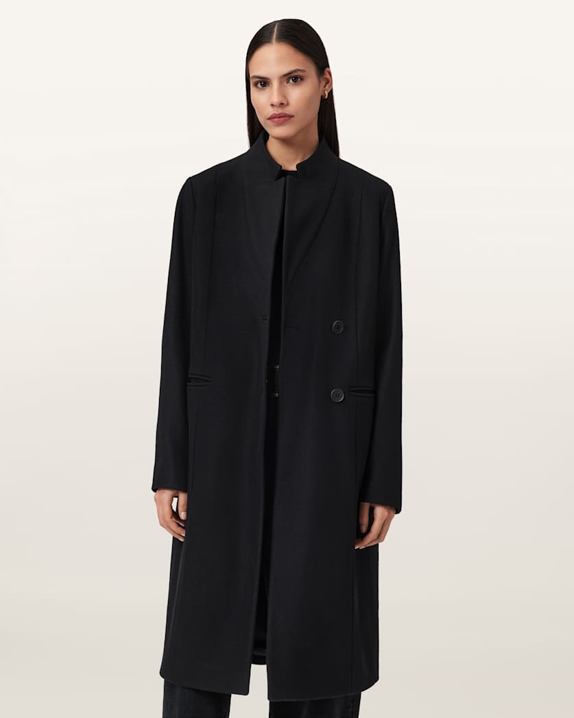 Sidney Wool Cashmere Blend Tailored Coat