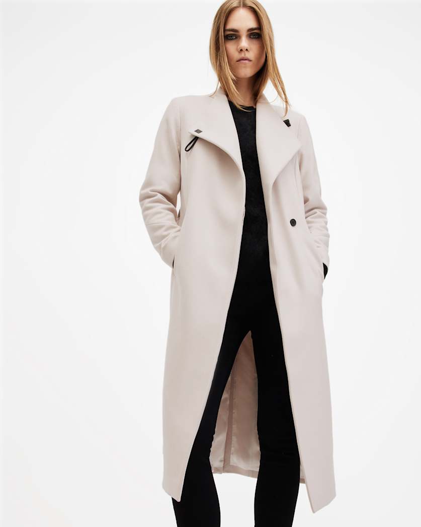 Riley Wrap Around Belted Long Line Coat