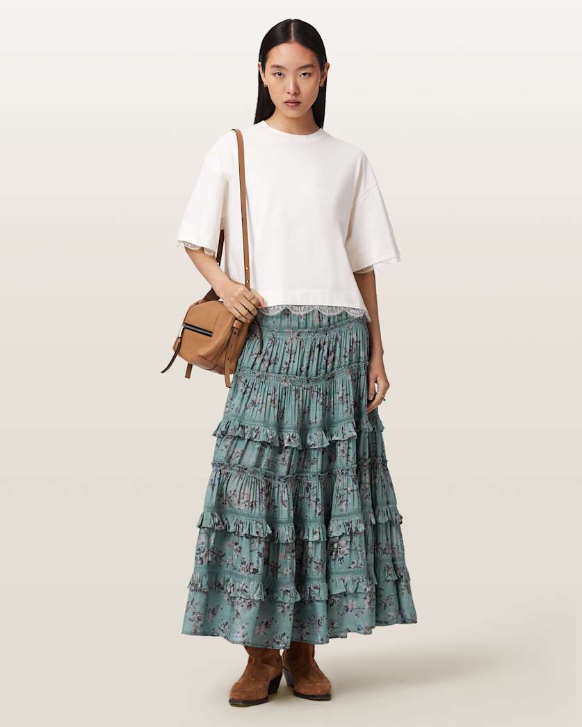 Talia Printed Midi Skirt
