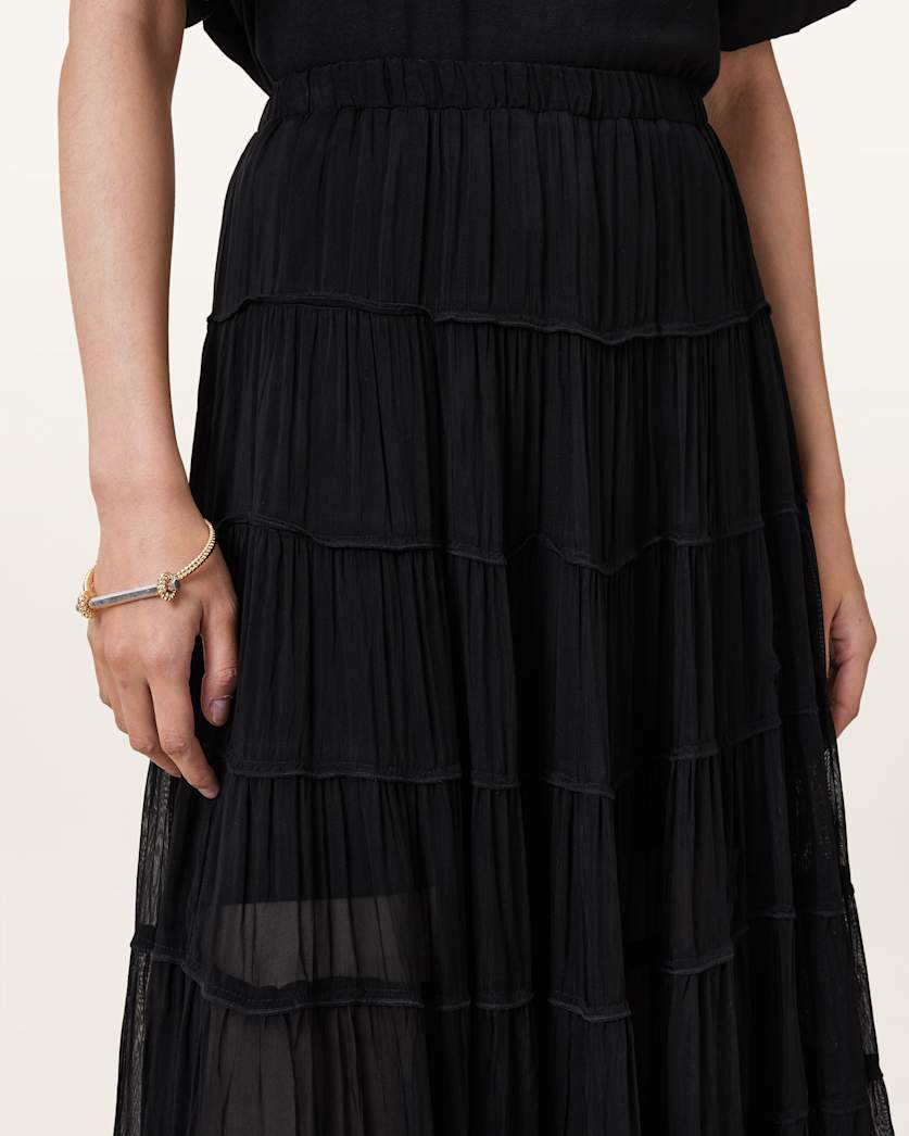 Eva Tiered Midi Skirt