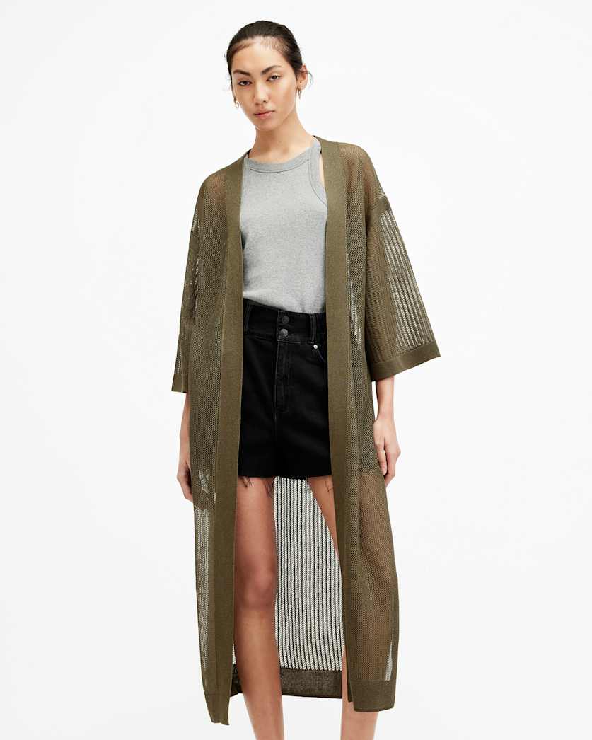 Misha Mesh Longline Kimono Cardigan