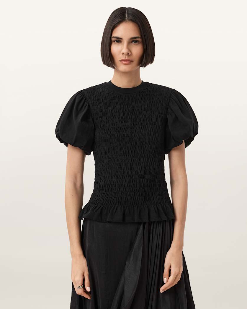 Dael Smocked Slim Top