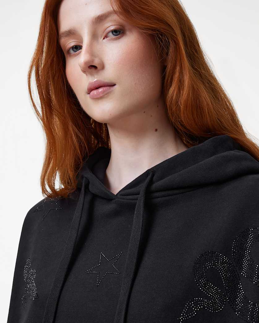 Etie Embellished Rose Hoodie