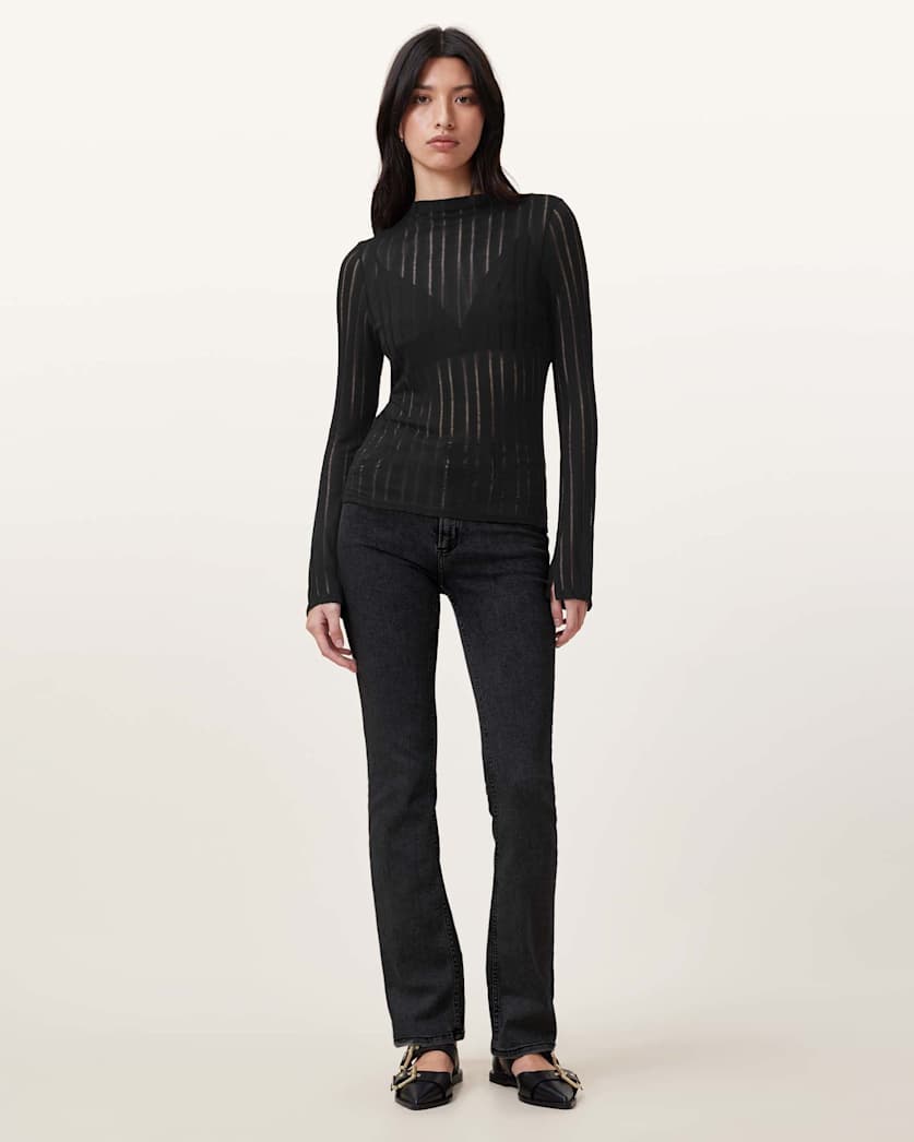 Aki Long Sleeve Funnel Neck T-Shirt