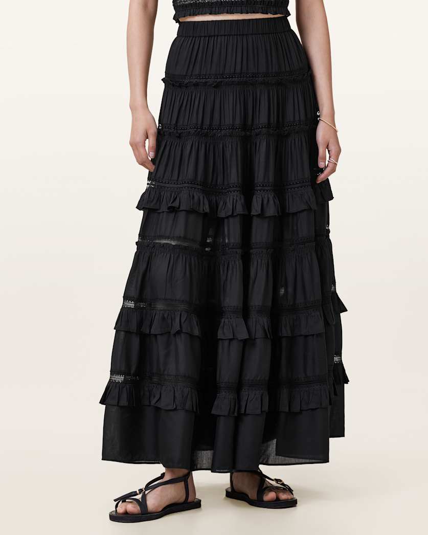 Talia Tiered Maxi Skirt
