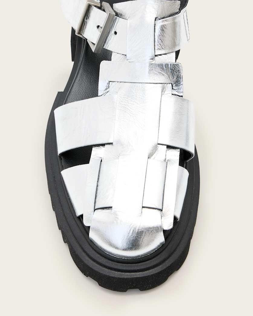 Tess Chunky Metallic Leather Sandals