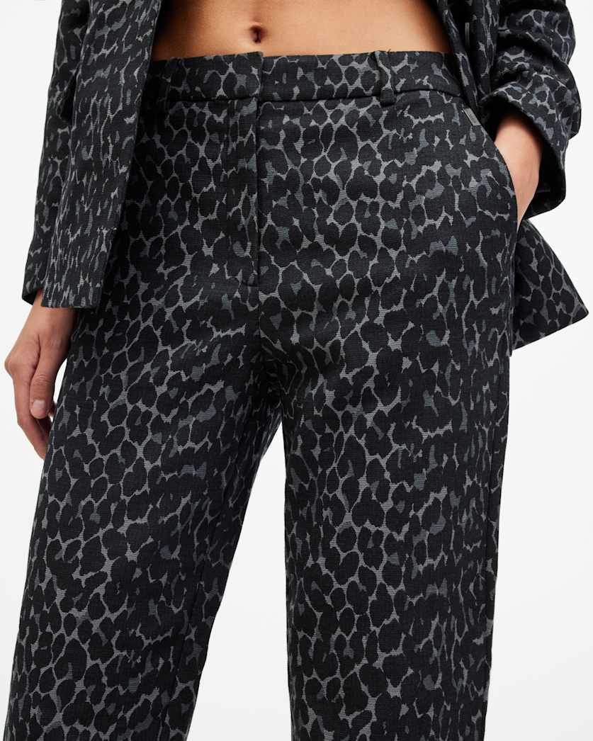 Aurora Leopard Jacquard Trousers